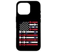 Jet Fighter USA Flag Patriotic Jet Fighters American Flag Case for iPhone 16 Pro