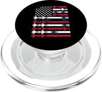 Jet Fighter USA Flag Patriotic Jet Fighters American Flag PopSockets PopGrip for MagSafe