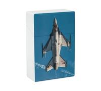 Jet Fighters Cigarette Case - Waterproof & Crush Proof Cigarette Holder Case for 20 King Size Cigarettes, Portable Pocket Size Travel Box for Men & Women