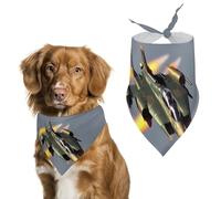Jet Fighters Dog Bandana Washable & Adjustable Triangle Scarf, Breathable Pet Scarf for Small Medium Large Pets, Cute Fashion Pet Accessory
