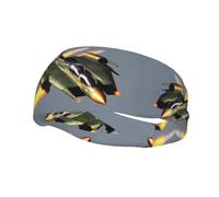 Jet Fighters Headband Hair Sweat Headband Head Wrap Hair Non-Slip Stretchable Washable Makeup Headband