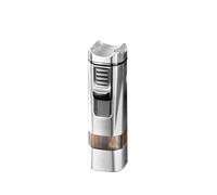 Jet Flame Lighter, Refillable Butane Torch with 4 Flames, Windproof Design for Men and Women, Great for Outdoor Use (Gas Not Included)