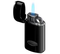 Jet Flame metal Lighter, Windproof Torch Lighter Butane Gas Refillable, Gift For Men and Women - Sold Without Gas
