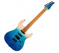 JET Guitars JS-1000 Roasted Maple Quilted Transparent Blue