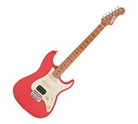 JET Guitars JS-400 HSS Roasted Maple Coral Red