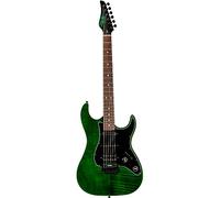 Jet Guitars JS450 TGR R, HSH pickups, solid basswood body with flame maple top, 22 frets roasted maple neck, locking tuners, 2 point tremolo Free Setup