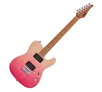 JET Guitars JT-450 Roasted Maple Quilted Transparent Pink