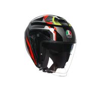 Jet Helmet AGV IRIDES Zurigo Black/Red/Yellow Fluo