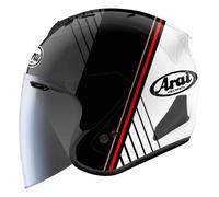 Arai SZ-R EVO Temu Jet Helmet, black-white-red, size L for Men