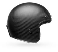 Jet Helmet Bell Custom 500 Carbon Solid Matte Black