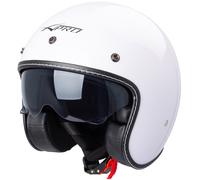 Jet Helmet Cafe Racer Open Face Motorcycle SunVisor Custom Scooter White