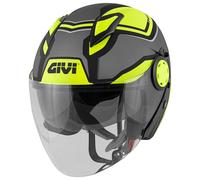 Jet Helmet GIVI 12.3 Stratos Shade Titanium Black Yellow Size S