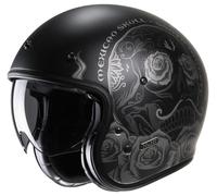 HJC V31 Desto Retro Jet Helmet, black-grey, size L