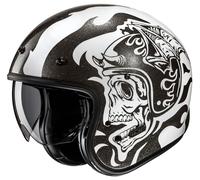 HJC V31 Flame Jet helmet, black-white, size XL for Men