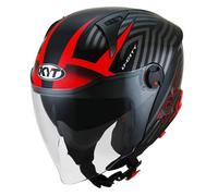 Jet Helmet KYT D-CITY Lucent Black/Red