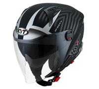Jet Helmet KYT D-CITY Lucent Matt Black/Silver