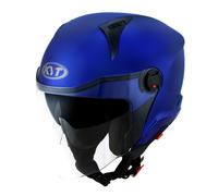 Jet Helmet KYT D-CITY Plain Blue Metal