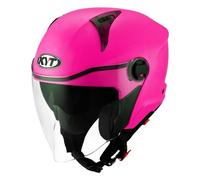 Jet Helmet KYT D-CITY Plain Fuxia Fluo