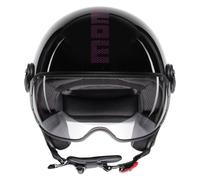 Jet Helmet Momodesign FGTR CLASSIC Stripes Black/Fucsia