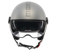 MOMO FGTR Evo Hip Jet Helmet, grey, size XS for Men