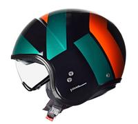 Jet Helmet Nolan N21 TANGENTE 347 Nero / Verde militare / Arancione