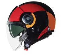 Nolan N21 Visor 06 Bicromo Jet Helmet, black-red-orange, size M for Men