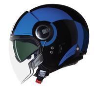 Jet Helmet Nolan N21 VISOR BICROMO 351 Nero / Blu / Azzurro
