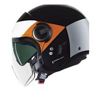 §Nolan N21 Visor Open Face Helmet Black-White-Orange§