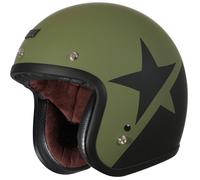 Jet Helmet Origine Primo Star Green Army Black Matte Size S