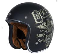 Jet Helmet Primo Flying Wheel Bobber Cafe Race Black Size XS