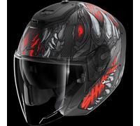 Jet Helmet Shark RS JET CARBON SHAYTAN Mat Black Red Anthracite