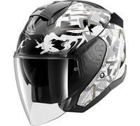 Jet Helmet Shark SKWAL JET PRANZ Black White Gold