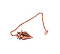 Jet International Brilliant Twisted Copper Pendulum Vortex Spiral Pendulum Booklet Crystal Therapy