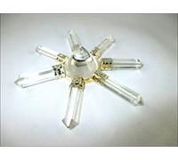 Jet International Crystal Quartz Chakra Energy Pyramid Generator 7 Point Large Huge Peace Reiki Divine Crystal Therapy Gemstones