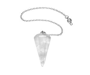 Jet International Exquisite Crystal Quartz Cone Shaped Pendulum A++ Genuine