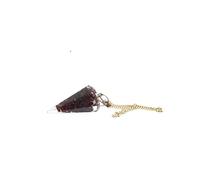 Jet International Garnet Orgone Pendulum 2 inch Crystal Therapy Booklet Healing Power Peace Prosperity Divine Gemstone