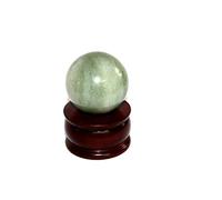 Jet International Green Aventurine 45-50 mm Ball Sphere Gemstone A+ Hand Carved Crystal Altar Healing Devotional Focus Spiritual Chakra Cleansing Crystal Therapy Booklet Image is JUST A Reference