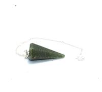 JET INTERNATIONAL Green Aventurine Cone Shaped Pendulum Faceted A++ Crystal Therapy