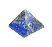 Jet International Lovely Lapis Lazuli Pyramid Approx. 1.25" Earth Elements Reiki Symbol Pentacle Gemstone Crystal Healing Vastu A Balancing Pyramid Good Luck Massage Pouch Prosperity Divine