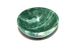 Jet International Natural Green Jade Bowl 2" Gemstone A+ Hand Carved Crystal Altar Healing Tray Dish Devotional Focus Spiritual Chakra Cleansing Metaphysical Psychic Reiki Balancing Divine Quality