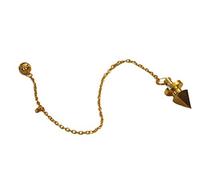 Jet International New Gold Plated Metal Pendulum Healing Dowsing NaturalMetaphysical Spiritual Answers