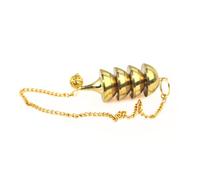 Jet International Osiris Gold Plated Metal Pendulum Love Healing Dowsing Metaphysical Spiritual Answers