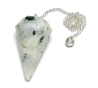 Jet International Rainbow Moonstone Rainbow Moonstone Cone Pendulum - Spiritual Healing, Dowsing & Chakra Balancing Tool