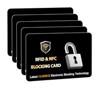 Jet International RFID Protected Cards, Black 10 Pack: Entire Wallet Purse Shield For Men & Women, NFC Contactless Bank Debit Credit Card Protector ID ATM Guard, Black, pack of 10, Morden