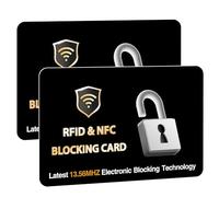 Jet International RFID Protected Cards, Black 10 Pack: Entire Wallet Purse Shield For Men & Women, NFC Contactless Bank Debit Credit Card Protector ID ATM Guard, Black, pack of 10, Morden