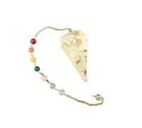 Jet International Selenite Orgone Pendulum 2 inch Crystal Therapy Booklet Healing Power Peace Prosperity Divine Gemstone Image is JUST A Reference
