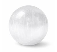 Jet International Selenite Stone 45-50 mm Ball Sphere Gemstone Hand Carved Crystal Altar Healing Devotional Focus Spiritual Chakra Cleansing Image is JUST A Reference