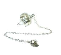 Jet International Silver Cage Ball Pendulum Pointed Reiki Wiccan Free Booklet Crystal Therapy Healing Dowsing A++ Metaphysical Spiritual Image is JUST A Reference.
