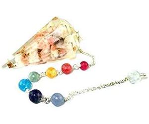 Jet International Sunstone Orgone Pendulum 2 inch Crystal Therapy Healing Power Peace Prosperity Divine Gemstone