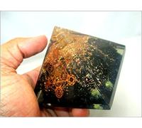 Jet International Tourmaline Orgone Metatron Pyramid 2.5 inch EMF Harmonizer Energy 3rd Eye Activation Meditation Vastu Healing Gemstone Chakra Balancing Crystal Grid Image is JUST A Reference